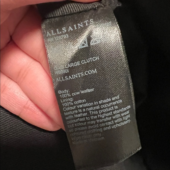 All Saints Black Clutch